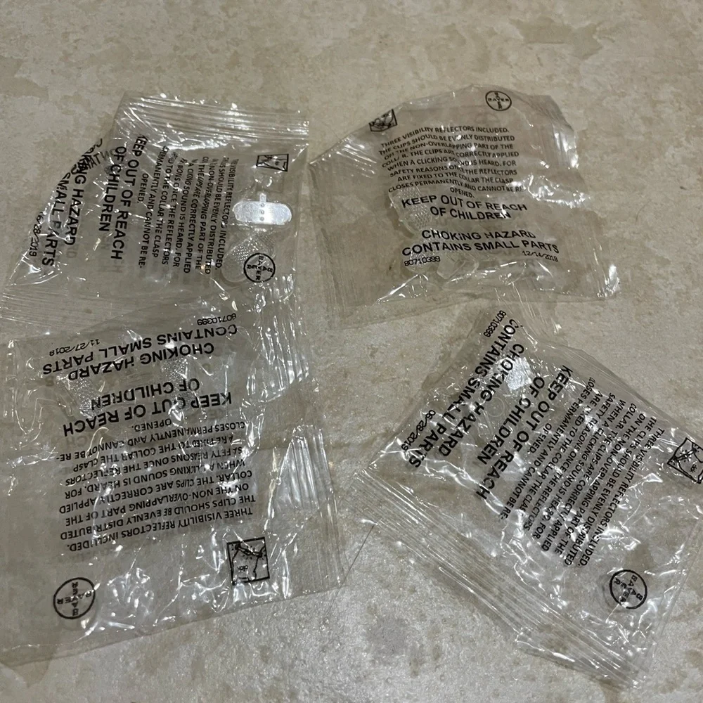 New Cat collar reflectors four bags with three reflectors in each bag